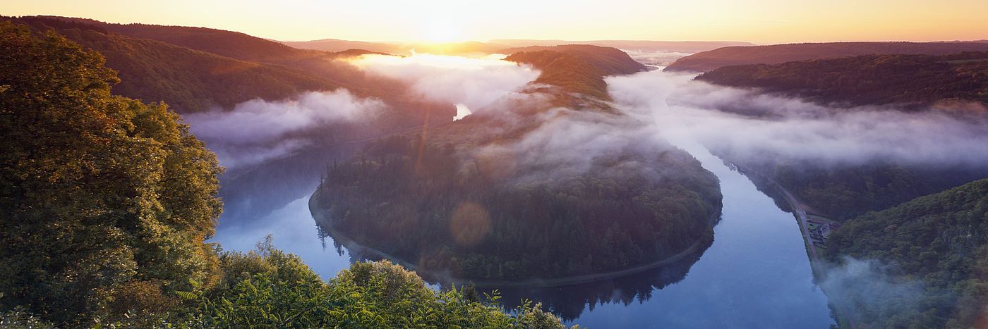 Scenic view with river Saar